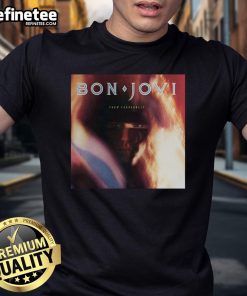 Official Bon Jovi 7800 Fahrenheit T-Shirt featuring classic band logo and vibrant design for fans and collectors.
