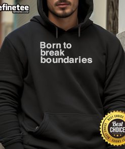 Official Born To Break Boundaries Hoodie in black, featuring a bold logo design and comfortable fit for everyday wear.