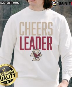 Alt Text: Official Boston College Eagles Cheers Leader Sweatshirt featuring team colors and logo, perfect for game day attire.