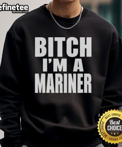Official Brennan Julio Rodriguez sweatshirt features bold 'Bitch I'm A Mariner' design, perfect for fans of the Seattle Mariners.