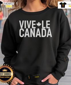 Official Bruce A. Heyman Vive Le Canada sweatshirt featuring a vibrant design celebrating Canadian pride.