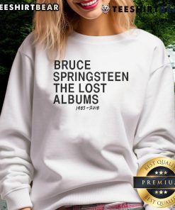 Official Bruce Springsteen The Lost Albums 1983-2018 sweatshirt featuring iconic album artwork and vibrant design.