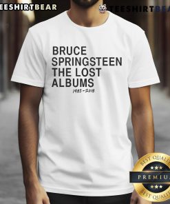 Alt Text: Official Bruce Springsteen The Lost Albums 1983-2018 T-Shirt featuring iconic album artwork and vibrant colors.