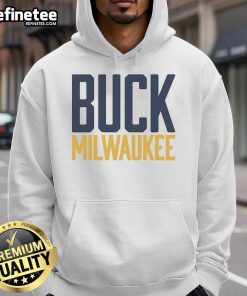 Official Buck Milwaukee Hoodie in navy blue, featuring the team logo and stylish design for fans and supporters.