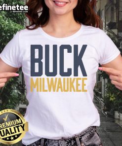 Official Buck Milwaukee Ladies Tee, stylish women's shirt featuring team logo and vibrant colors for game day.