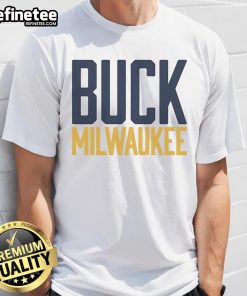 Official Buck Milwaukee T-Shirt featuring the team logo and vibrant colors, perfect for fans and casual wear.