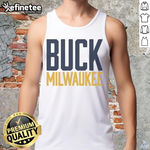Official Buck Milwaukee Tank Top featuring bold team logo and vibrant colors, perfect for fans and summer wear.