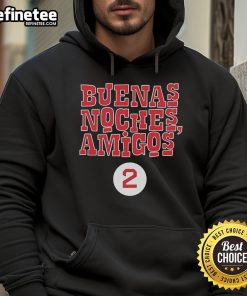 Official Buenas Noches Amigos Guerin Austin Hoodie featuring a stylish design and comfortable fit for fans.