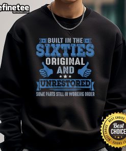 Original 1960s sweatshirt, unrestored, with some parts still in working order, showcasing vintage style and authenticity.