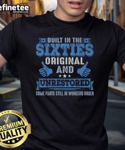 Official Built In The Sixties T-Shirt, original and unrestored, showcasing vintage style with some parts still functional.