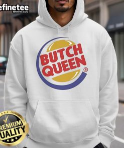 Official Butch Queen Burger Hoodie featuring a stylish design, perfect for streetwear enthusiasts and burger lovers.