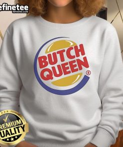 Official Butch Queen Burger Sweatshirt featuring a stylish design and comfortable fit for casual wear.