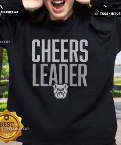 Official Butler Bulldogs cheerleader sweatshirt featuring team colors and logo, perfect for game day attire.