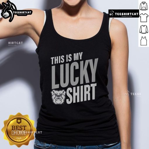 Official Butler Bulldogs 'This Is My Lucky Tank Top' showcasing team spirit and style for fans and supporters.