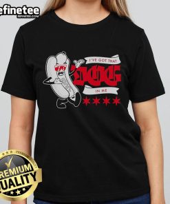 Alt Text: Official C2E2 I've Got That Dog In Me ladies tee showcasing a stylish design for fans at the Chicago Comic & Entertainment Expo.