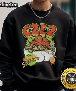 Official C2E2 sweatshirt featuring Famous Chicago Style Sbuttgetti design for 2025, perfect for pasta lovers.