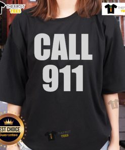 Official Call 911 Ladies Tee featuring a bold emergency design, perfect for casual wear and safety awareness.