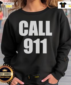 Official Call 911 Sweatshirt featuring bold graphics and a cozy fit, perfect for emergency responders and casual wear.