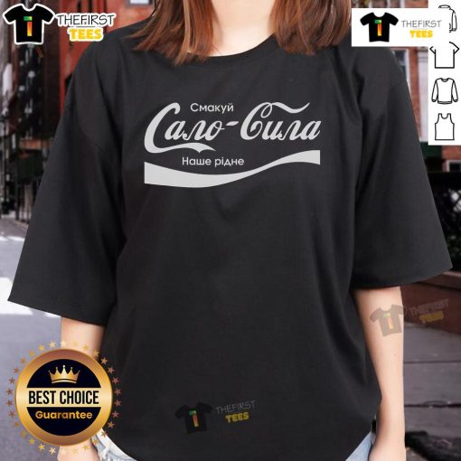 Official Cano Cuna Taste Our Native Ukrainian Quote Ladies Tee showcasing a stylish design with cultural flair.