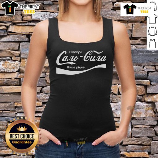 Official Cano Cuna Taste Our Native Ukrainian Quote Tank Top featuring a vibrant design and cultural pride.