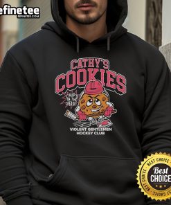 Official Cathys Cookies hoodie featuring Chips in the Crease design for Violent Gentlemen Hockey Club.