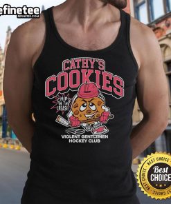 Official CathyS Cookies Chips in the Crease Violent Gentlemen Hockey Club tank top featuring a stylish design.