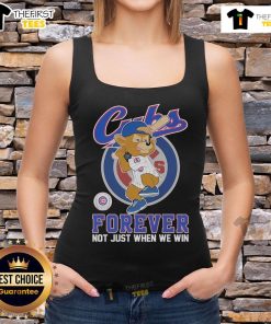Official Chicago Cubs Forever tank top featuring mascot design, perfect for fans celebrating all season long.