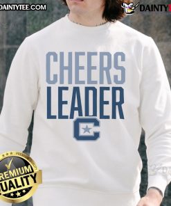 Alt Text: Official Citadel Bulldogs cheerleader sweatshirt featuring vibrant colors and logo, perfect for fans and spirit wear.