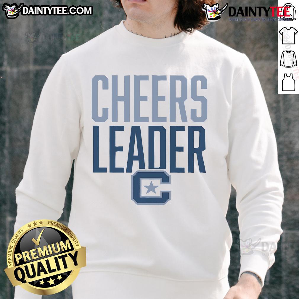 Official Citadel Bulldogs Cheers Leader Sweatshirt Alt Text: Official Citadel Bulldogs cheerleader sweatshirt featuring vibrant colors and logo, perfect for fans and spirit wear.