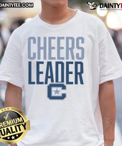 Official Citadel Bulldogs Cheers Leader T-Shirt featuring team logo and vibrant colors for fans supporting their team.