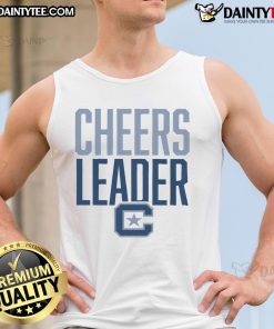 Official Citadel Bulldogs Cheers Leader Tank Top in navy blue, showcasing team spirit and style for fans and supporters.