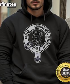 Alt Text: Official Clan Baxter Scottish Rebel Descendant Crest Hoodie featuring vibrant crest design and cozy fabric.