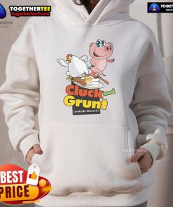 Alt Text: Classic American diner hoodie from The Cluck And Grunt in Creekside, Wisconsin, featuring a stylish design.