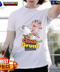 Official Classic American Diner The Cluck And Grunt T-Shirt featuring a vintage design from Creekside, Wisconsin.