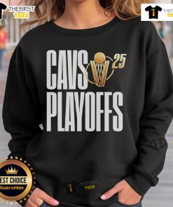 Official Cleveland Cavaliers 2025 Cavs Playoffs Sweatshirt featuring team logo and vibrant colors for fans.