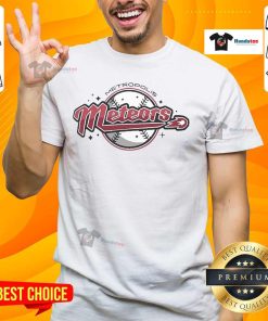 Official Cleveland Guardians Metropolis Meteors T-Shirt featuring vibrant team colors and logo, perfect for fans.