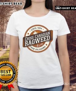 Alt Text: Official Cross Canadian Ragweed 'The Boy From Oklahoma' concert 2025 ladies tee showcasing vibrant design and style.