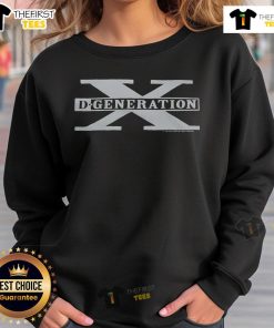 Official D-Generation X sweatshirt featuring bold graphics and a stylish design for wrestling fans.