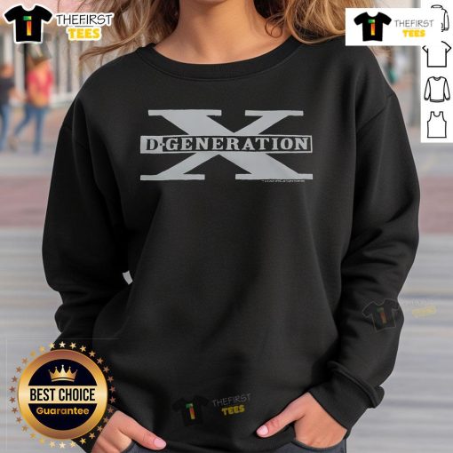 Official D-Generation X sweatshirt featuring bold graphics and a stylish design for wrestling fans.