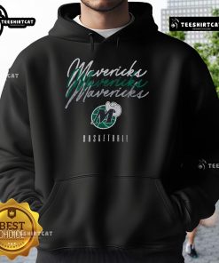 Alt Text: Official Dallas Mavericks Hardwood Classics Triple Stack Hoodie featuring team colors and logo for fans.