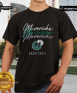 Official Dallas Mavericks Hardwood Classics Triple Stack T-Shirt featuring team colors and logo for fans and collectors.