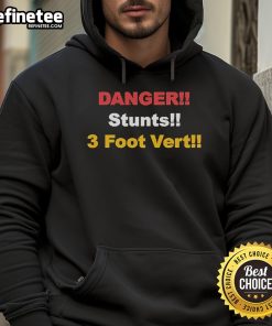 Alt Text: Official Danger Stunts 3-Foot Vert Hoodie in black, showcasing a stylish design perfect for skate enthusiasts.