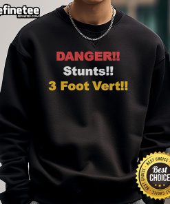 Official Danger Stunts 3-Foot Vert Sweatshirt in black featuring a bold graphic design, perfect for skate enthusiasts.