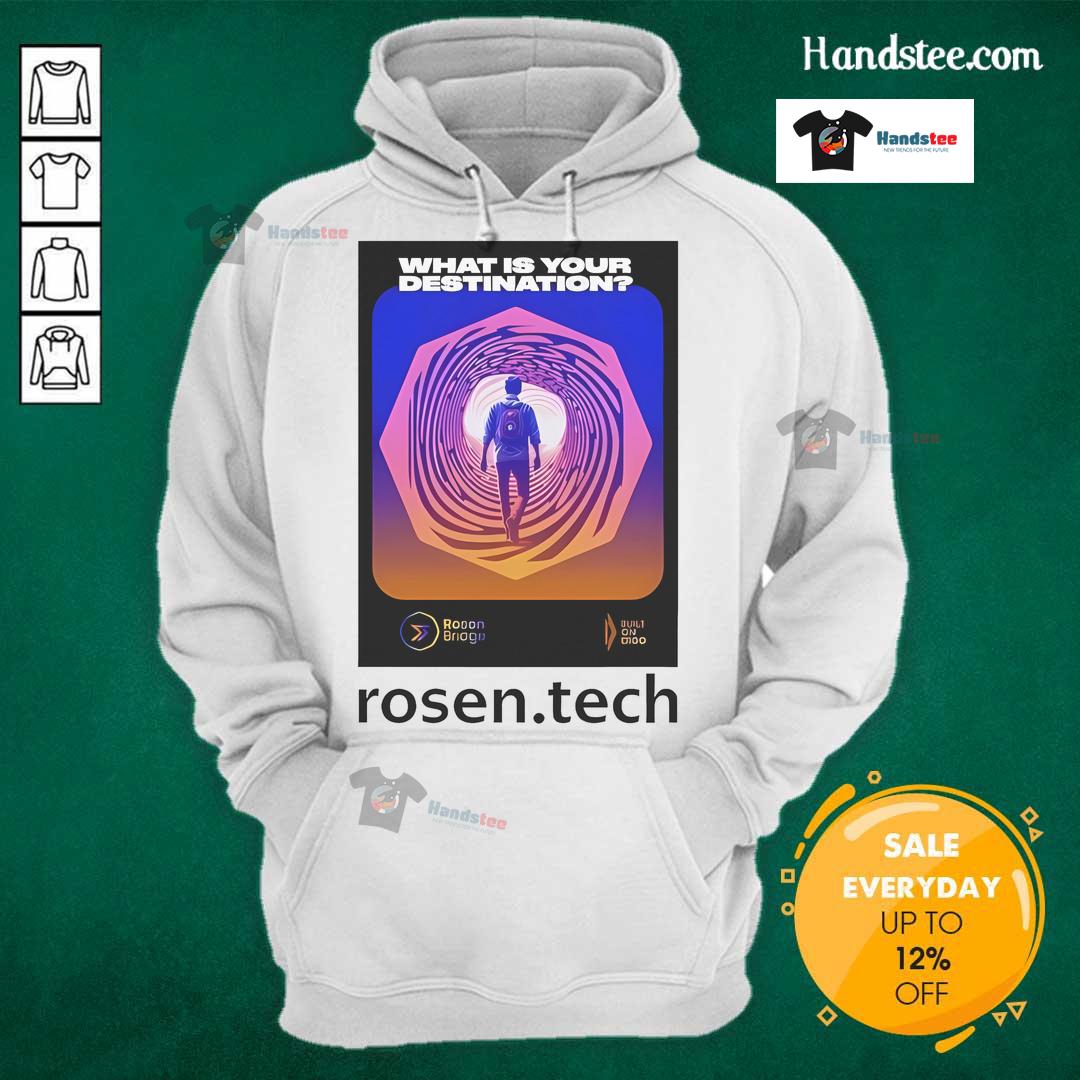 Official Daniel Friedman What Is Your Destination Rosen.Tech Hoodie Official Daniel Friedman hoodie featuring 'What Is Your Destination' design from Rosen.Tech, perfect for tech enthusiasts.