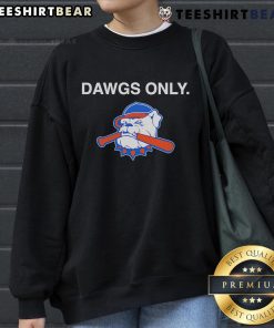 Official Dawgs Only Hit Dawgs Sweatshirt featuring bold logo design for stylish, casual wear.