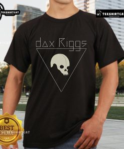 Official Dax Riggs 7 Songs Skull T-Shirt featuring a striking skull graphic and bold text, perfect for fans.
