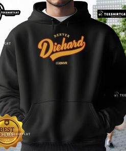 Official Denver Diehard DNVR Hoodie in navy blue, showcasing the logo and perfect for fans of Denver sports.