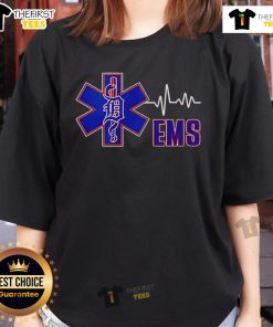 Official Detroit Tigers National EMS Week ladies tee featuring vibrant team colors and logo, perfect for EMS appreciation.