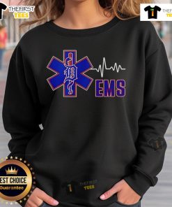 Official Detroit Tigers National EMS Week sweatshirt featuring team logo and vibrant colors for EMS appreciation.