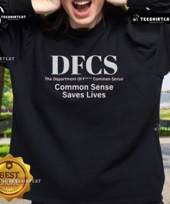 Official DFCS sweatshirt featuring 'The Department of FCK Common Sense' design, perfect for casual wear and making a statement.